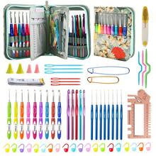 61pcs Crochet Hooks Set, Ergonomic Knitting Needle Weave Yarn Kits With Storage Case And Crochet Needle Accessories, Crochet Needles Kit For Beginners And Experienced Crochet Hook Lovers(The Lamb-Shaped Ruler Will Be Randomly Shipped With The Lamb's Head Facing Left Or Right.) - Multicolor - View 14