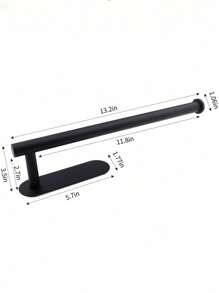 1 Stück selbstklebender Wandhalter für Papiertücher ohne Bohren, schwarz, einfach zu installieren, geeignet für Küche, Bad, unter Schränke, Spüle, Balkon und mehr. Auch für Klarsichtfolie/Alufolie Aufbewahrung, ein vielseitiges Tücher-Aufbewahrungsregal, ein Muss haben