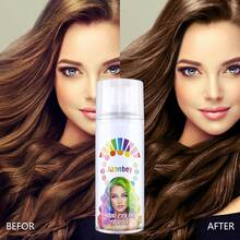 Temporary Hair Color Wax, Hair Wax Dye Pomades,Washable Hair Coloring Natural Hair Strong Style Gel Cream Hair Dye For Party,Hollowen,Cosplay. (Dark Brown, 120ml) - 棕色 - 查看 9