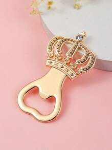 1pc Golden Crown Corkscrew Bottle Opener, Creative & Fun Household Opener
