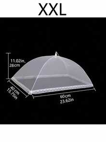 1 pieza Cubierta plegable blanca a prueba de insectos/mosquitos - Carpa de malla lavable desmontable para mesa de vegetales para camping/restaurante - Multicolor - Ver 15