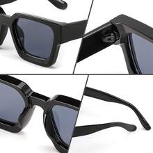 FEISEDY Retro 90s Square  For Women Men Fashion Rectangular  With  Protection B2385 - 001 Black | Gray Lens - View 5