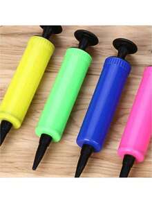 1pc/5pcs (Random Color) Balloon Inflator, Hand-Operated Plastic Balloon Air Pump, Suitable For Birthday Party Supplies - Multicolor - View 6