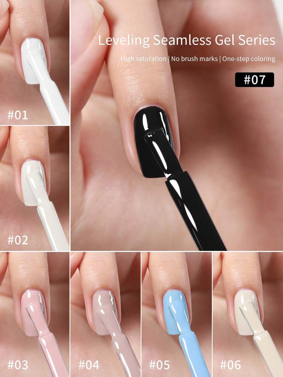 annies 16毫升高饱和度一秒流平指甲油胶水 2025新款黑白肤色粉酸奶白美甲沙龙专用