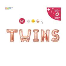 TWINS Letter Balloons | Air Fill Only | Twins Balloon Banner | Its Twins Balloons Gender Reveal Party Twins Banner | Shower DecorationDefault Golden Balloon - Multicolor - View 3