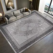 A Large Area Rug With A Distinctive Gray Pattern, Featuring A Modern Minimalist Style. This Luxurious Area Rug Complements Various Home Decors, Is Premium Machine-Washable, And Made With High-Density Material With Non-Slip Bottom Particles. It Is Fade-Resistant, Modern, Lightweight, And Portable, Suitable For Bedrooms, Living Rooms, Dining Rooms Entryway Decor Bathroom Kitchen Decor - Multicolor - View 25