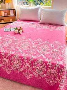 1pc Soft Skin-Friendly Printed Bedsheet, Modern Rectangular Fashion Minimalist Design For Children, Double Bed, Available In Multiple Sizes, Suitable For Bedroom Use Year-Round