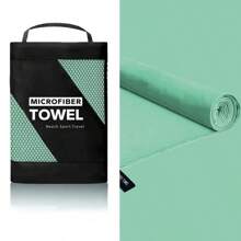 1 pieza Toalla deportiva para exteriores de secado rápido y absorbente, toalla de microfibra para la playa, toalla de viaje compacta y suave, toalla ligera para adultos, toalla deportiva absorbente de sudor, toalla de yoga, toalla de fitness, toalla absorbente de sudor para viajes, yoga, playa, baño, natación, senderismo, escalada, fitness, mochilero, picnics, piscinas, campamento, elementos esenciales de playa u otros deportes