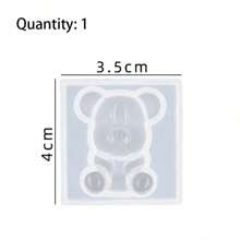 1 Set Of 6 Sitting Bear Shape Resin Molds, 3D Pendant Jewelry Craft Molds, Suitable For Bag Charms, Keychains, DIY Decorations, Daily Wear