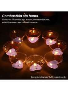 50pz Boda Velas Tea Light Decorativa Sin Aroma Alta Calidad - Multicolor - Ver 4