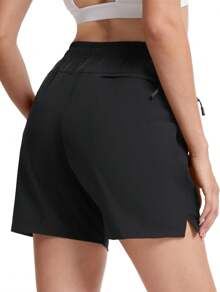 TACVASEN Women's 5'' Hiking Shorts Quick Dry Golf Lightweight UPF50+ Athletic Shorts Summer Water Resistant Zipper Pockets - 卡其色 - 查看 10