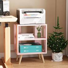 Bedside Table, Modern Open Storage Side Table, Double-Tier Nightstand, Suitable For Small Spaces, Living Rooms, And Bedrooms. - Hồng - Xem 4