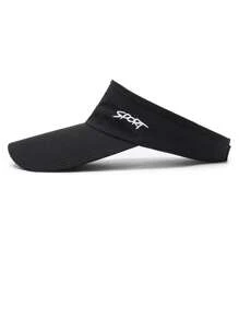 Casquette snapback coréenne imprimée de lettres de sport, chapeau sans partie supérieure pour homme offrant une protection contre le soleil, style minimaliste à la mode pour l'été