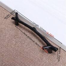 1 Piece Of Modern Simple Tree Rod Classical Chinese Black Branch Zinc Alloy Handle, Drawer, Wardrobe, Bedside Table, Locker, Door Handle, Furniture Hardware Accessories