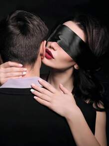 1 pièce Ruban de sommeil interactif pour couple - Masque pour les yeux à ruban pour le masque (bordeaux/violet/noir) Essentiel pour bloquer la lumière pour un sommeil profond pendant les voyages, fournitures pour femmes pour les fêtes, les soirées entre célibataires