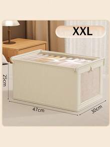 1pc Oxford Cloth Miscellaneous Clothing Storage Box, Dustproof Household Clothing Storage Box, Large Organizing Box With Lid. Clothing Cabinet Storage, Storage, And Organizing Box. Convenient And Practical.