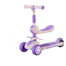 Boys And Girls Children Baby Pedal Slide Trolley Yo-Yo 3-In-1 Can Slide Can Sit With Push Push Music Light Three-Wheeled Hand Push,Back To School