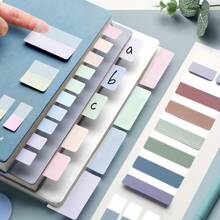 3pcs/420labels Vintage Style Index Tabs, Colorful Fluorescent Sticker Labels, Strong Adhesive Bookmarks, Suitable For Office, School Supplies, Stationery Organization, Teachers, Home, Back To School/Graduation/Birthday Gifts