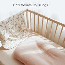 2 件装婴儿躺椅套 新生儿躺椅套 柔软透气婴儿窝椅套 适用于婴儿躺椅套 - 彩色 - 查看 9