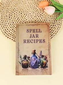 1 件复古“巫术咒语书” - 复杂的黑色和金色设计，带有蝴蝶图案，适合记笔记、生日礼物和桌面游戏、生日贺卡、巫术装饰、万圣节、学校用品、返校 - 彩色 - 查看 6