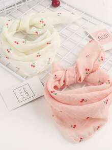 1 pieza Babero con diseño de cereza y fresa lindo para mascotas, para perros y gatos pequeños/medianos, diseño de moda - Multicolor - Ver 3