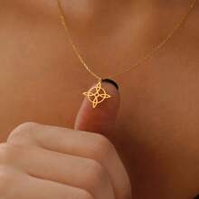 1 Stück modischer Hexen-Knoten Anhänger Edelstahl slawisches Amulett Halskette, geeignet für Männer und Frauen, glücksbringendes Geschenk