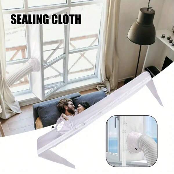 1 Piece Of Window Sealing Cloth(New Upgrade Adds Cuffs, Better Sealing), Portable Air Conditioner And Dryer Cloth Accessories, One Or Two Pipes Universal Window Sealing Strip, 3 Meters, Suitable For Mobile Air Conditioning Device,Add 5.6m And 6m.