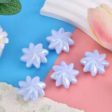5 piezas de cuentas acrílicas multicolor de 29mm, con forma de flor espiral, para manualidades DIY de joyería, pulsera