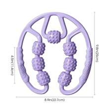 Rullo massaggiante anticellulite, rullo dimagrante per gambe, dispositivo per l'allenamento yoga a forma di U per il rilassamento muscolare (7 rulli)