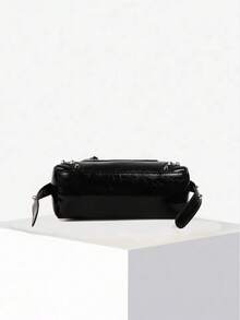 1pc Women's Motorcycle Shaped Pillow Bag, Fashion Portable Pink Shoulder Crossbody Bag, 2025 New Arrival, Odor Removal Instructions: Place In A Ventilated Area For 1-3 Days To Dissipate Material Odor. - Black - View 11