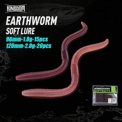 KINGDOM Señuelos de pesca del reino de 96 mm y 120 mm, de 1,8 g y 2,8 g, señuelos blandos de hundimiento de PVC, equipo de pesca, 10 piezas y 15 piezas, swimbaits, cebos artificiales, wobbler, gusano blando