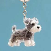 1pc Pet Hair Collection Transparent Acrylic Keychain, Suitable For Wearing, Memorializing Pets, Expressing Missing Of Pets