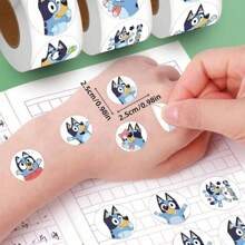 Bluey Bluey 500pcs Bluey Cartoon Stickers - 7 Adorable Designs, Thick & Durable Decals For Laptops, Luggage, Notebooks | Perfect For School, Travel & DIY Crafts(Random Style)