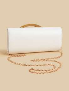 复古纯色手拿包，百搭手提包，时尚 PU 包，适合女士，也适合婚礼、派对、舞会、晚宴