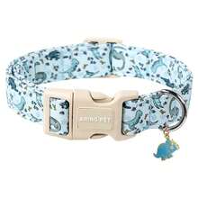 ARING PET Dog Collar - Adjustable Cartoon & Fruit Print Dog Collar, Soft Breathable Cotton Cute Pet Collar For Small/Medium/Large Dogs - New Dinosaur - New Dinosaur - 查看 15