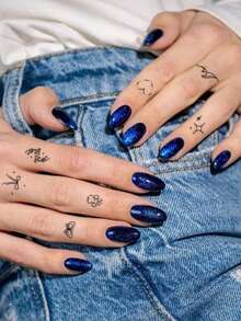 4 Folhas de Tatuagens Temporárias Multipadrão Fofas - Estrelas, Corações, Borboletas, Ondas, Planetas, Aviões. Tatuagens Pequenas e Adoráveis, Resistente à Água, à Prova de Suor, Estilo Minimalista Y2K, Adequado para Mulheres, Cintura, Clavículas, Pescoço