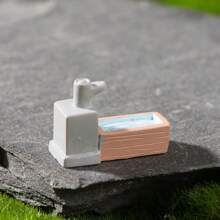 A Cute Resin Micro Landscape Ornament Featuring Animal Figurines Like Puppy, Piglet, And Lamb