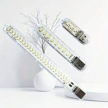 3pcs USB Camping Lights, USB Mini Book Lights, LED Mini Bulbs, Plug-In Nightlights With 3/8/24 LEDs, For Bathroom Bedroom Reading Sleep Outdoor Camping - Multicolor - View 1