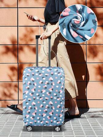 Funda elástica para equipaje de 18-32 pulgadas, diseño con patrón colorido lavable, cubierta protectora a prueba de polvo y anti-arañazos para maleta, carrito, accesorios de viaje, útiles escolares, regreso a la escuela, artículos esenciales para dormitorio universitario, viajes de vacaciones de verano, bolsa escolar, accesorios escolares