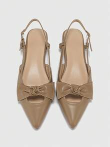 Sandali da donna di moda, comodi, nuovi, con fiocco alla caviglia, punta affusolata, suola morbida, casual e piatti