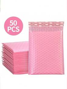 50pcs Pink Bubble Mailers 4x5" Inches Padded Poly Bubble Mailers Opaque Self Seal Adhesive Waterproof Boutique Shipping Bags For Jewelry Makeup Supplies Packaging For Small Business Shipping Envelopes Packaging Bags Padded Envelopes Mailing Envelopes Shipping Supplies - Pink - View 8