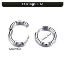 2 Pcs Simple And Fashionable 304 Stainless Steel Small Hoop Coil Earrings, Available In Multiple Colors, Suitable For Both Men And Women, Suitable For Daily Or Party Use, Can Be Given As Gifts To Friends - 10mm1 Set 2 Pieces - View 2