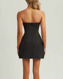 Women's Short Tailored Dress - Hot Pink - View 2
