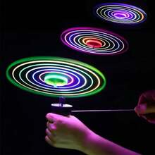 10Pcs LED Pull String Flying UFO, Outdoor Party Toys, Suitable For Birthday Gifts, Holiday Gifts, Party Gifts, Outdoor Party Carnival Supplies(1/5/10pcs)