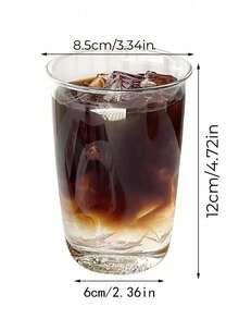 Iced Americano Latte Glass Cup, Insulated, Minimalist Design, Heat-Resistant, Milk Cup, Beverage Cup, Juice Cup