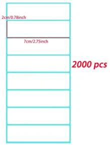 2000pcs/1000pcs/200pcs/100pcs Plain Color Labels Stickers, Easy To Use And Multipurpose Self-Adhesive Labels, 70*20mm Suitable For Office And School Student Labels, Barcode Printer Paper, Random Assorted,School Supplies,Back To School