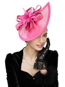 1Pc Tea Party Fascinator Hat For Women Kentucky Headwear Derby Pillbox Church Hat For Cocktail Wedding ,Hair Accessories, Tiny Hats, Mini Fascinator, Mini Cap, School Stuff, Gifts, Classy, Festival Outfits, Rave Accessories