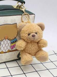 1 PIEZA Lindo llavero de peluche de oso de peluche, accesorios lindos, llavero de coche, accesorios de coche lindos, llavero de peluche para parejas, cosas lindas, para llaves de coche, teléfonos móviles, cámaras, carteras, tarjetas de identificación, tarjetas de identificación, pulseras, dijes, colgantes, cadenas para teléfonos móviles, dijes de coche, llaveros, dijes de bolso, para regalos, novios, novias, miembros de la familia, regalos de fiesta, regalo de cumpleaños, un regalo para un amigo Gótico escolar Y2k