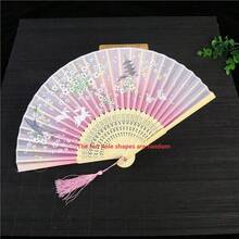 1pc 23cm Chinese Style 7-Inch Linen Folding Fan, Bone & Bamboo Material, Dragon Design, Random Hole Size, Gift/Display/Dance Fan - Folding Fan 1 - View 13