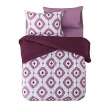 7-Piece Reversible Bed In A Bag Comforter Set With Sheets, Blue Floral, Queen - Geo Ungu - View 8